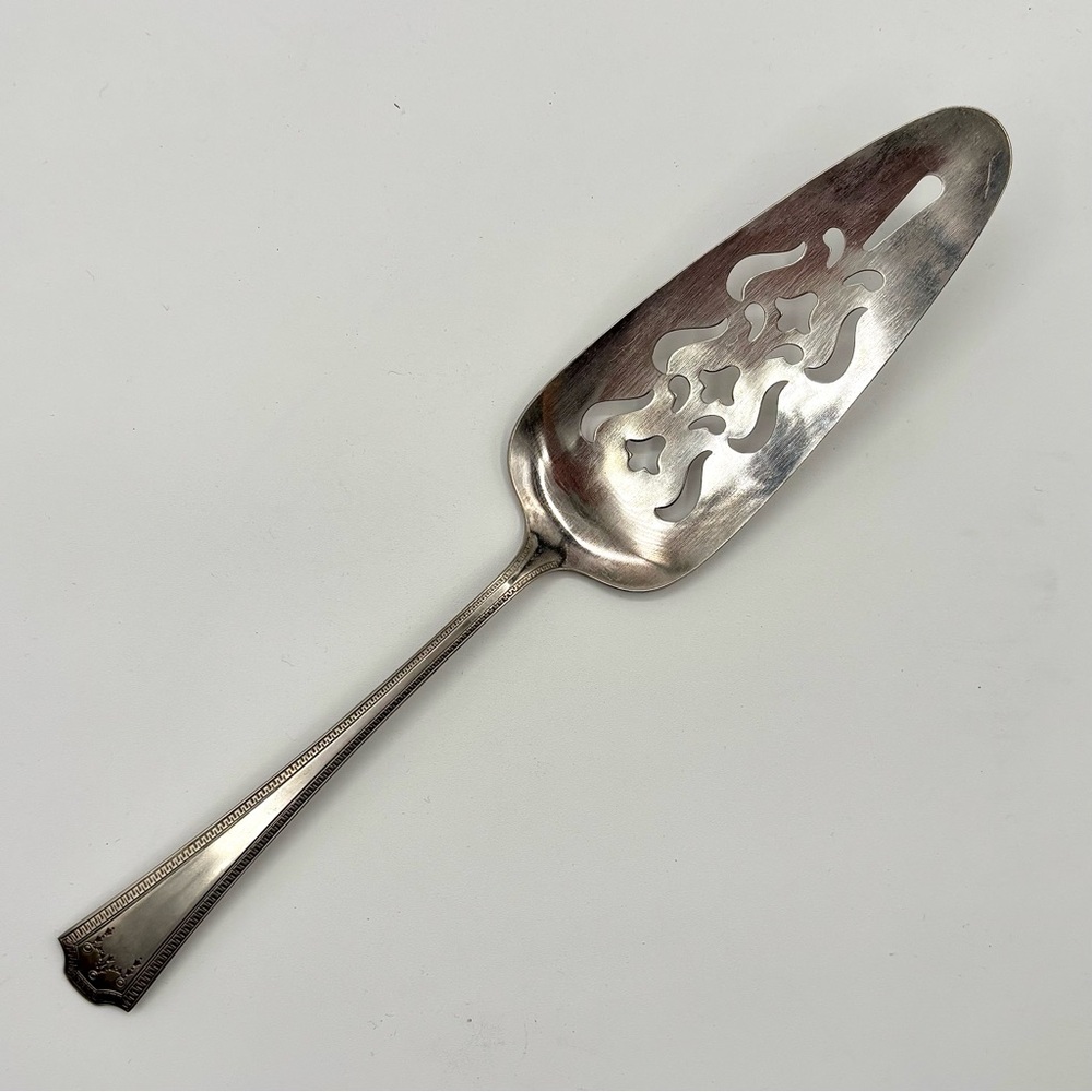 Vintage Slotted Silver Plated Cake / Pie Server NSC National Silver Co